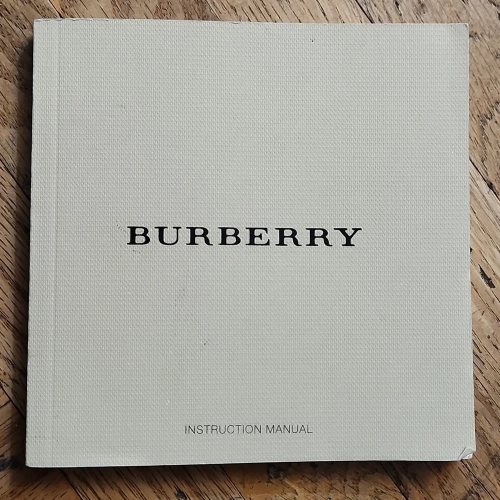 BURBERRY Watch INSTUCTION MANUAL Only
